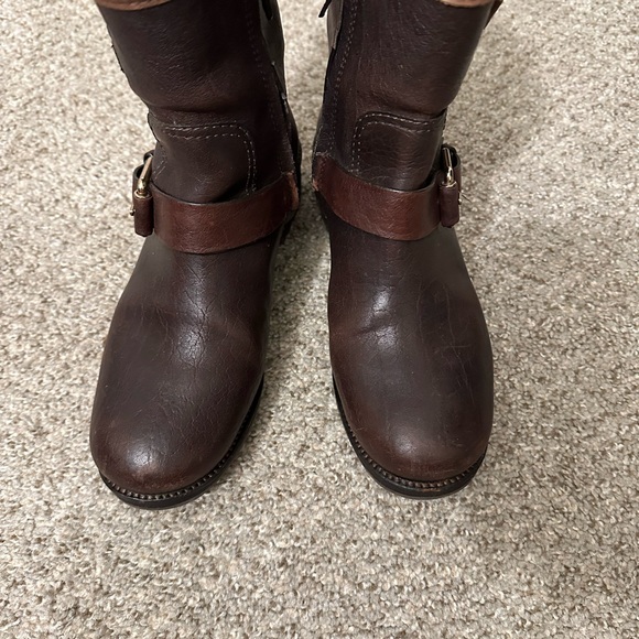 Tory Burch Brown Leather Ankle Boots with Buckle - Picture 2 of 4
